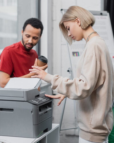 printer and copy machine at business center